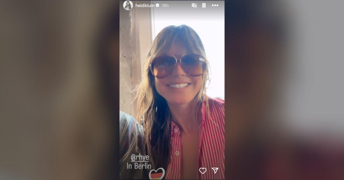 Image of Heidi Klum is vacationing in Berlin with her husband.