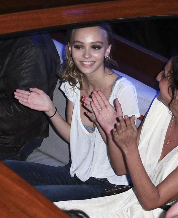 lily rose depp night smoking partying venice