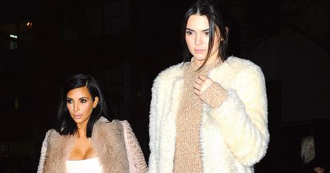 Kim Kardashian and Kendall Jenner dress up in matching white and beige outfits while out for dinner in NYC.