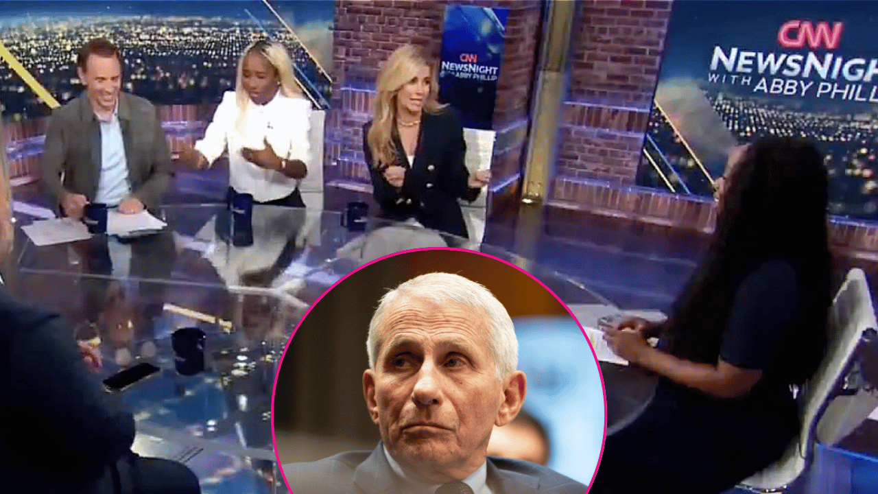 split of CNN panel, Dr. Anthony Fauci.