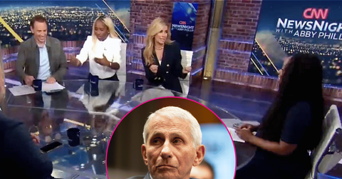 split of CNN panel, Dr. Anthony Fauci.