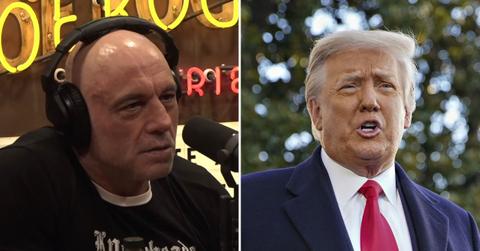 Photo of Joe Rogan and Donald Trump.