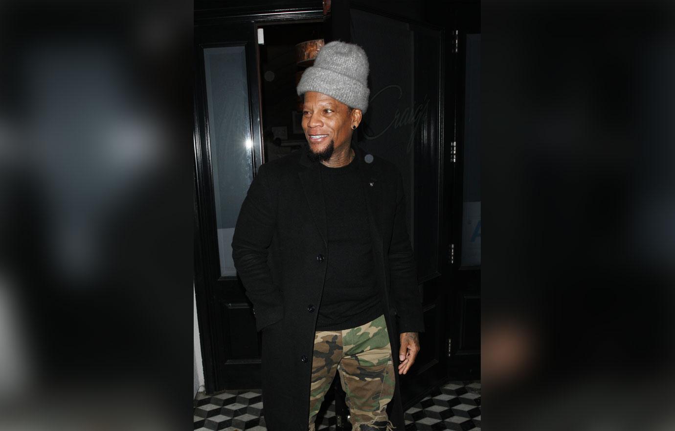 Comedian&#8217;s Dave Chappelle And D. L. Hughley are seen leaving LA hot spot Craig&#8217;s after having dinner