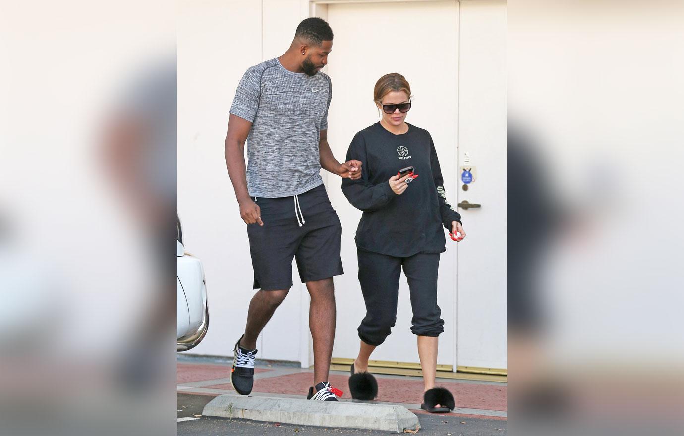 Khloe Kardashian and Tristan Thompson visit a laser center