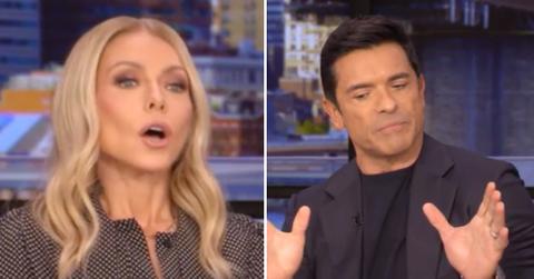 Split photo of Kelly Ripa and Mark Consuelos.