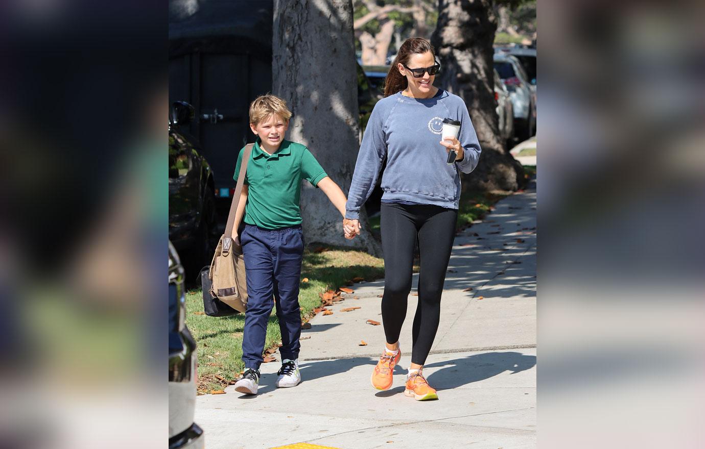 jennifer garner and samuel affleck are seen in los angeles california