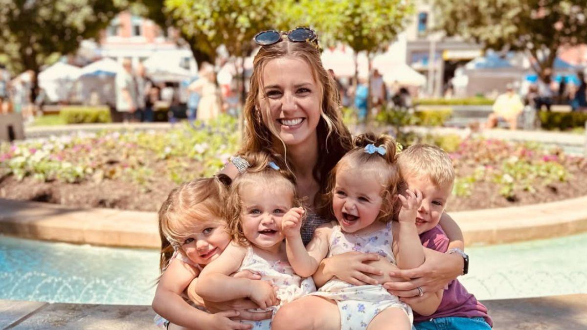 Image of He shared family photos featuring their four children.