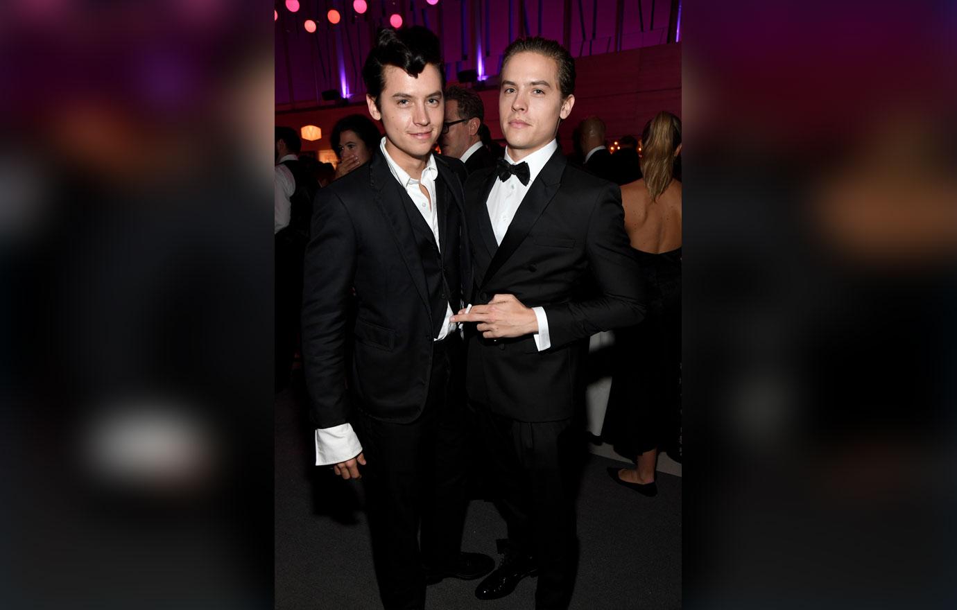 Cole and Dylan Sprouse Suits Vanity Fair Oscars Afterparty