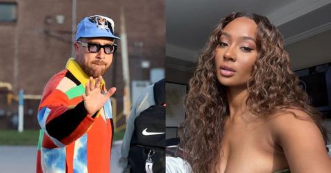 Composite photo of Kayla Nicole and Travis Kelce