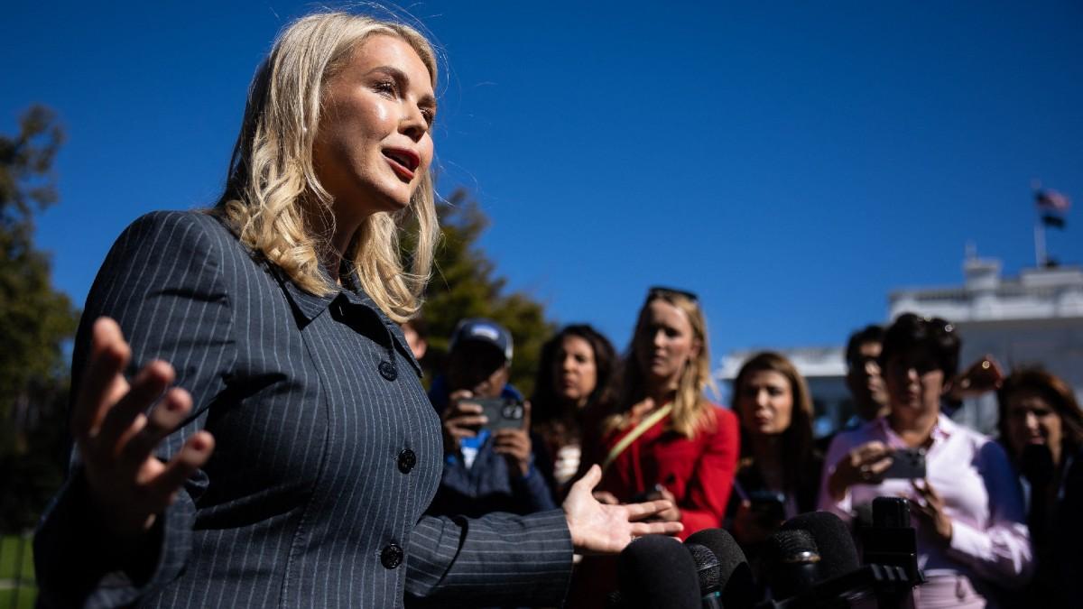 image of Donald Trump previously praised Karoline Leavitt as a 'superstar.' 