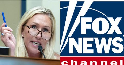 split of Marjorie Taylor Greene and Fox News.