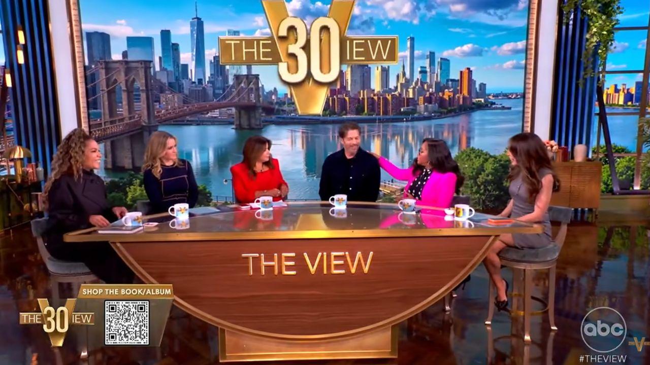image of the two love sharing moments together on daytime TV.
