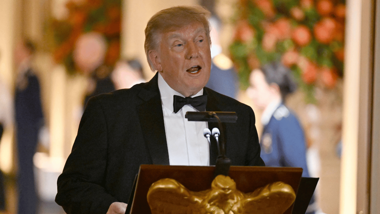 photo of Donald Trump muttered, 'I'd like to go home,' amid a trophy ceremony.