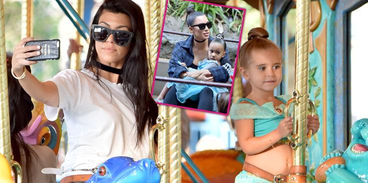 Kim kardashian kourtney kardashian take penelope north disney HERO