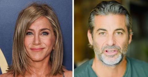 split photo of Jennifer Aniston & Jim Curtis