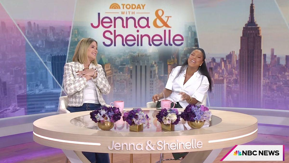 Image of Sheinelle Jones impersonated Jenna Bush Hager's dancing.