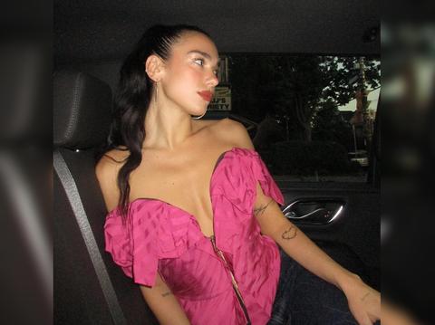 dua lipa pink corset top instagram style shop
