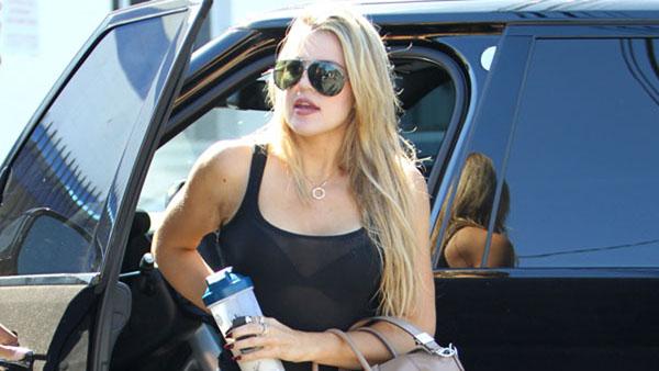 Khloe Kardashian Arrives At Kardashian Studio in LA