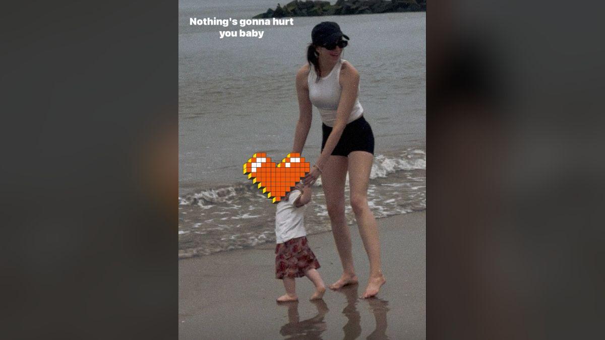 Photo of Ashley St. Clair spent a day at the beach with her son in a new photo shared on social media.