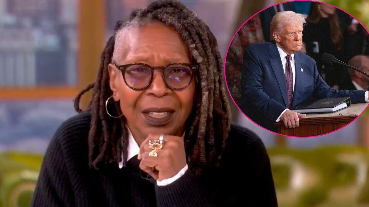 Composite photo of Whoopi Goldberg and Donald Trump