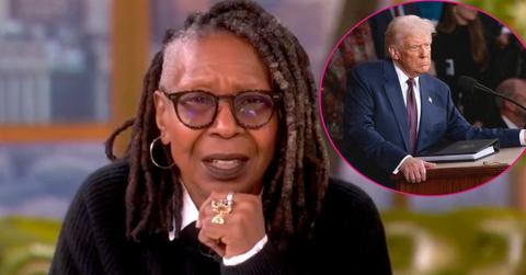 Composite photo of Whoopi Goldberg and Donald Trump