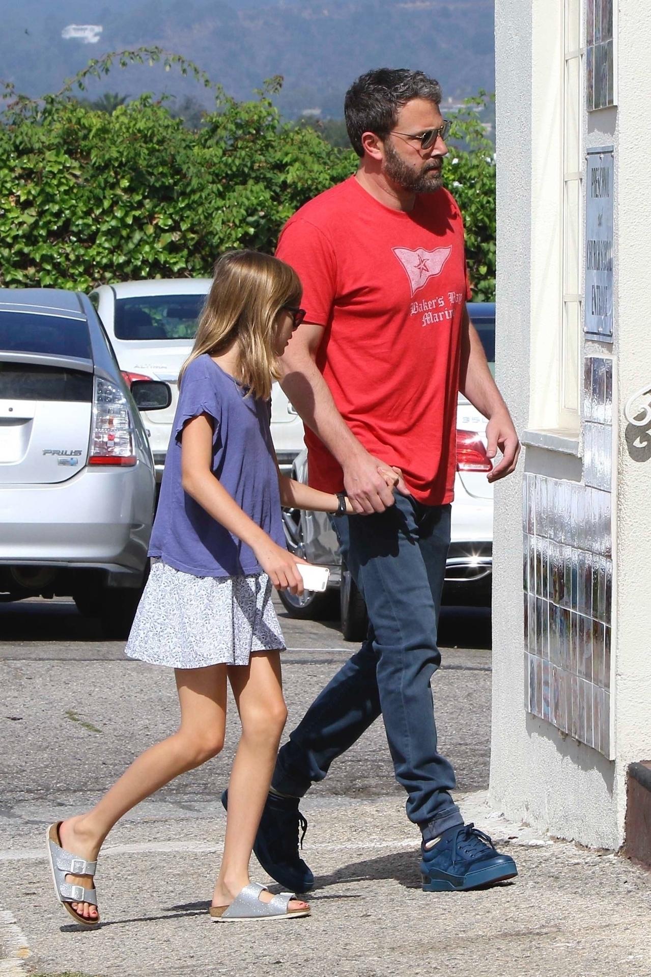 Jennifer Garner and Ben Affleck take the kids to church