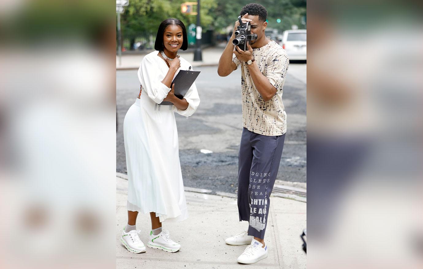 gabrielle union and keith powers filming the perfect find