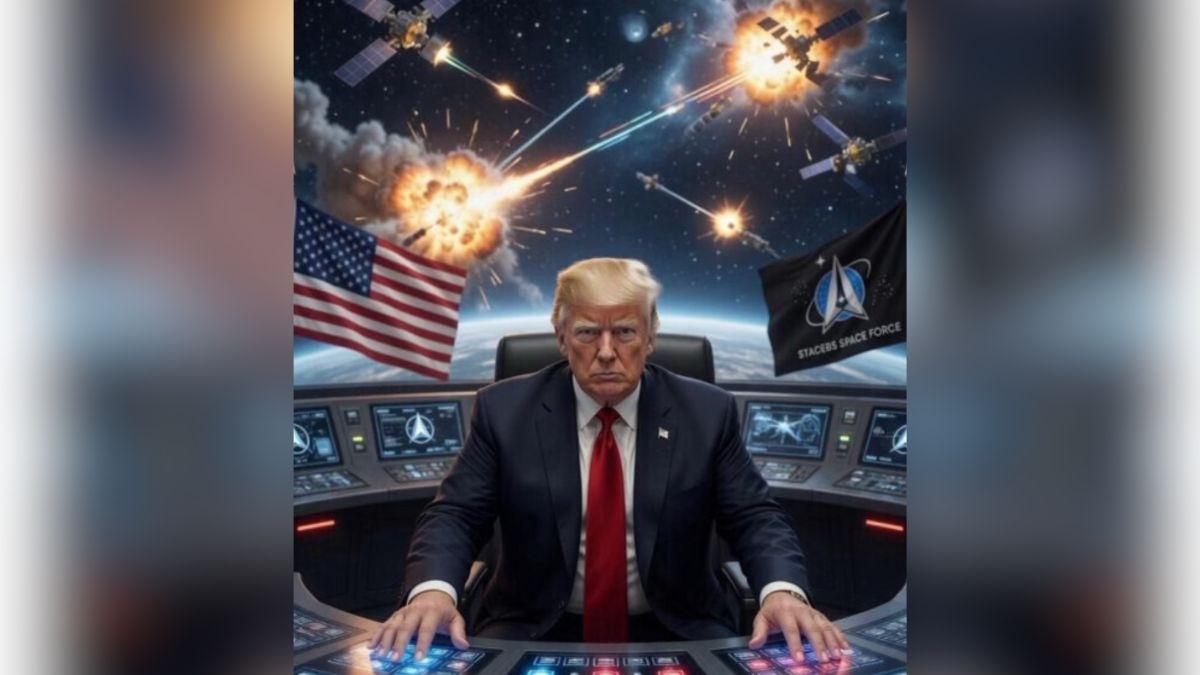 Image of Donald Trump’s AI-generated posts sparked online reactions.