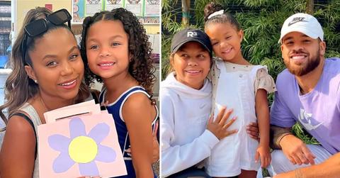 Composite photo of Cheynne Floyd, Corey Wharton and daughter Ryder.