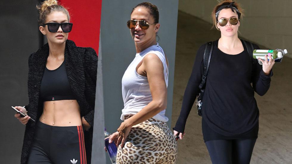 Celebrity workout bodies exercise gear