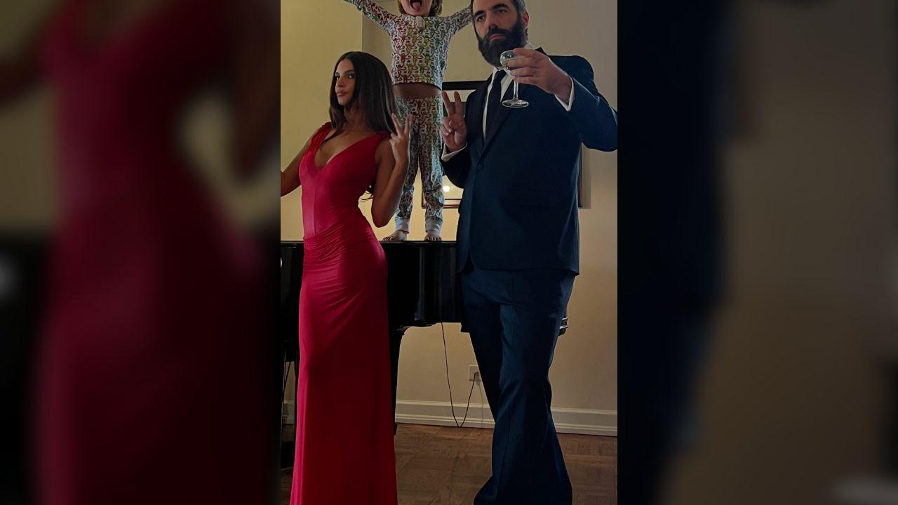image of The star posed with Romain Gavras.