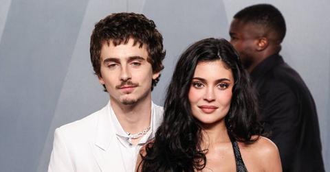 Photo of Timothée Chalamet and Kylie Jenner.