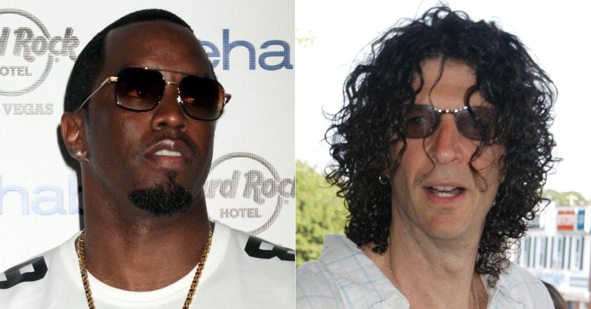 Photo of Sean 'Diddy' Combs; picture of Howard Stern.