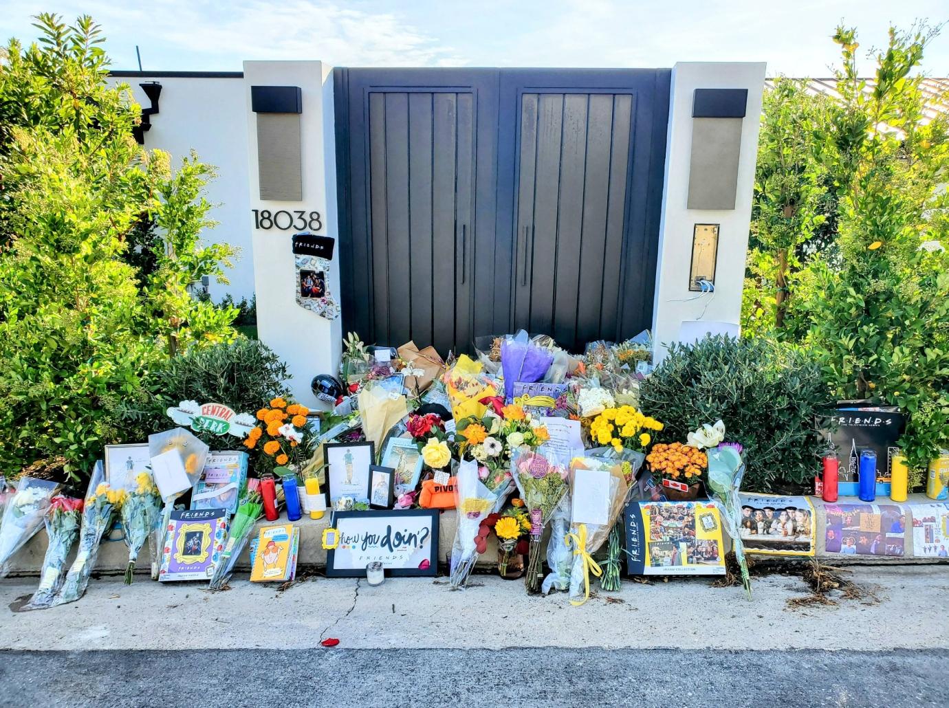 Matthew Perry memorial outside NYC Friends apartment grows as fans leave  flowers and heartfelt tributes to late star following his shock death aged  54