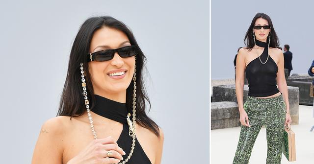 bella hadid arriving at the dior men fashion show at invalides in paris ok