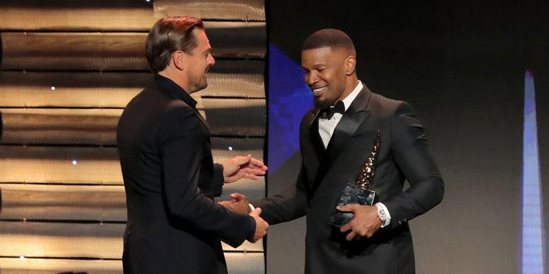 Leonardo DiCaprio Presents Jamie Foxx With Award At ABFF