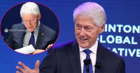 Two photos of Bill Clinton