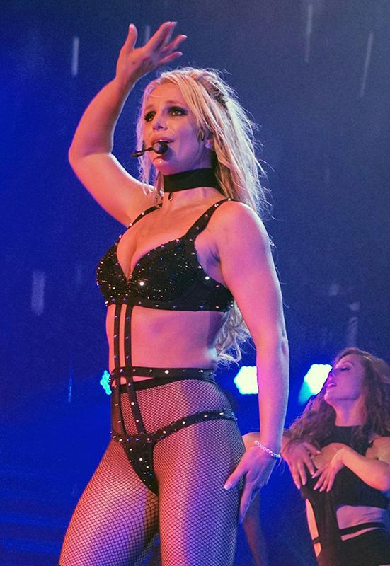 Britney Spears Performs On Stage At The Hollywood Hotel In Vegas