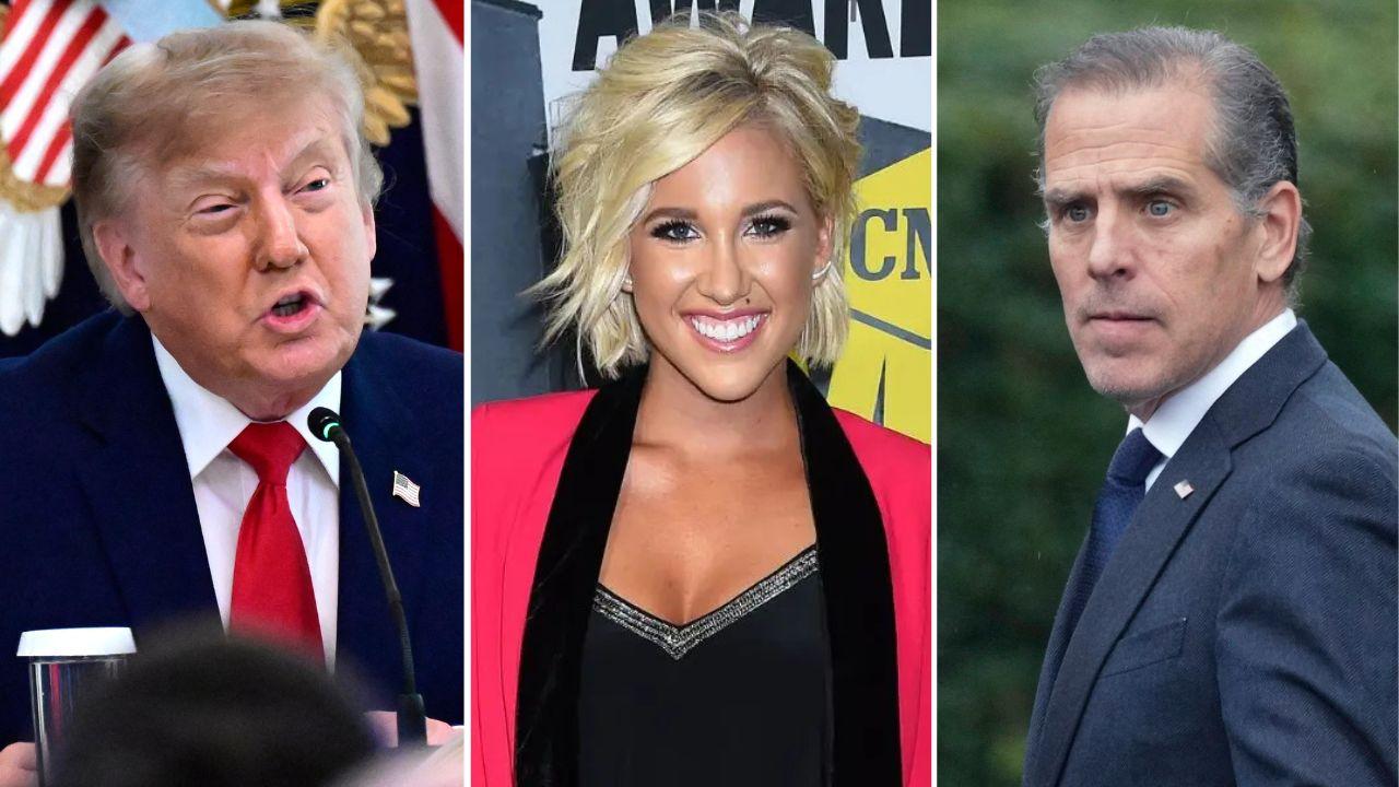 Photo of Donald Trump, Savannah Chrisley and Hunter Biden