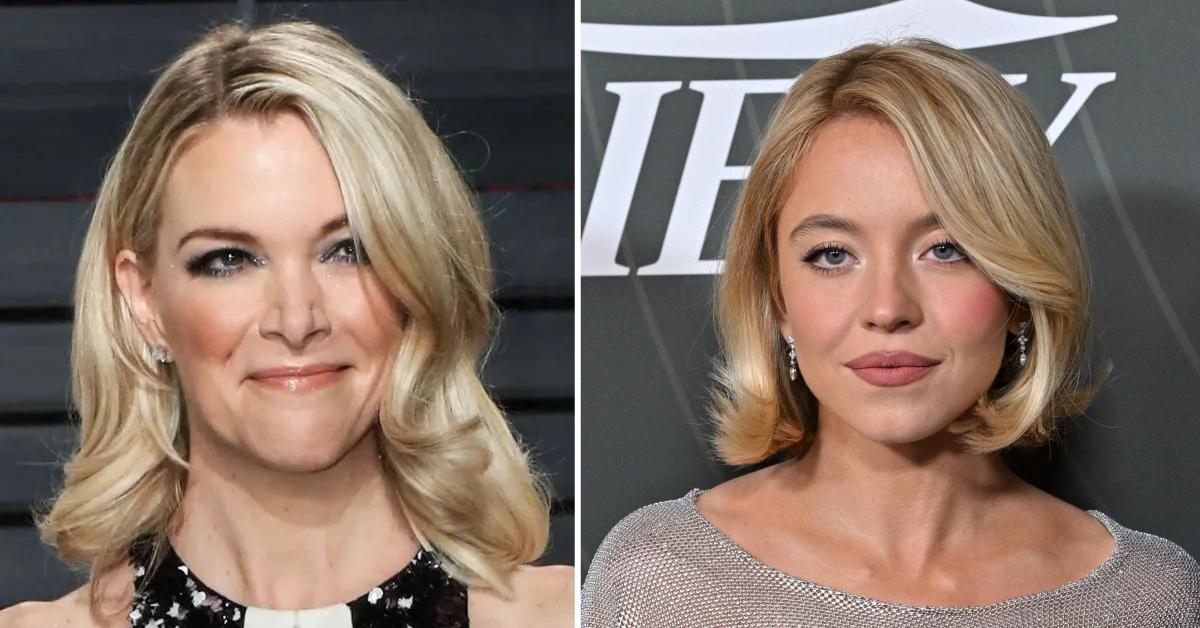 Split photo of Megyn Kelly and Sydney Sweeney