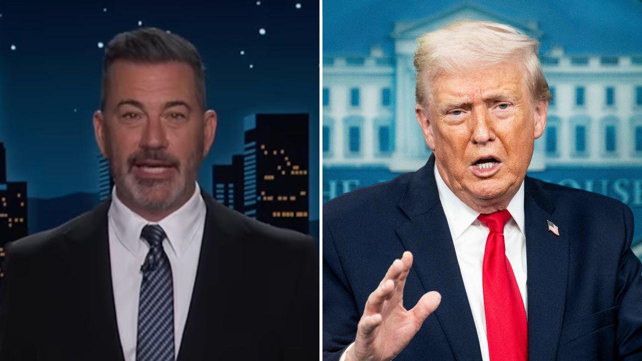 Photo of Jimmy Kimmel and Donald Trump.