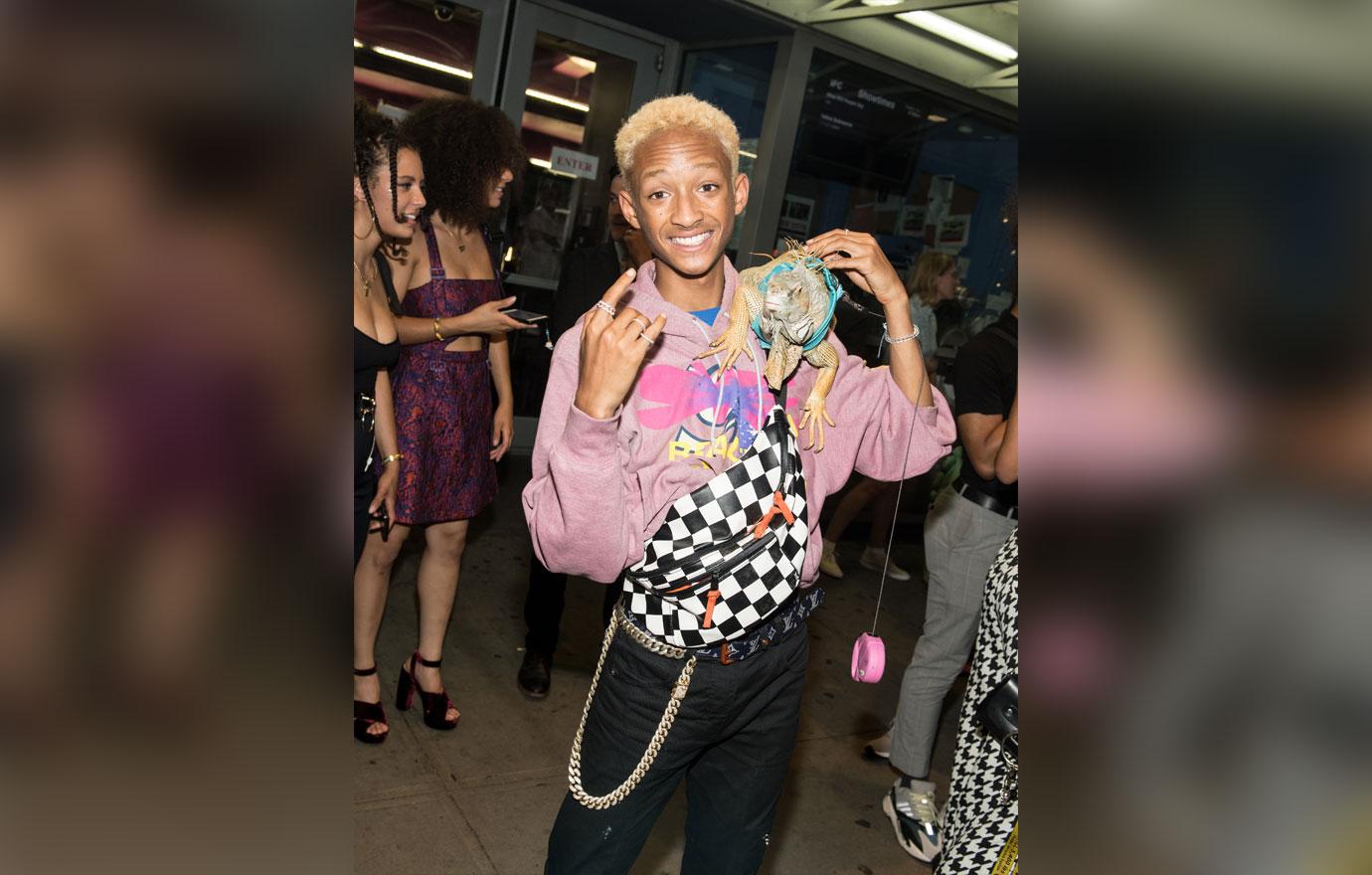 Jaden with iguana