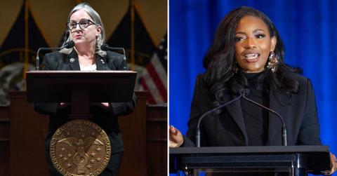 Split image of Susan Wild and Jasmine Crockett