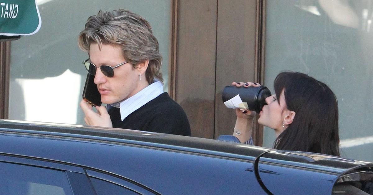 image of Aimee and her boyfriend, Wes Leavins, looked chill as they headed out.