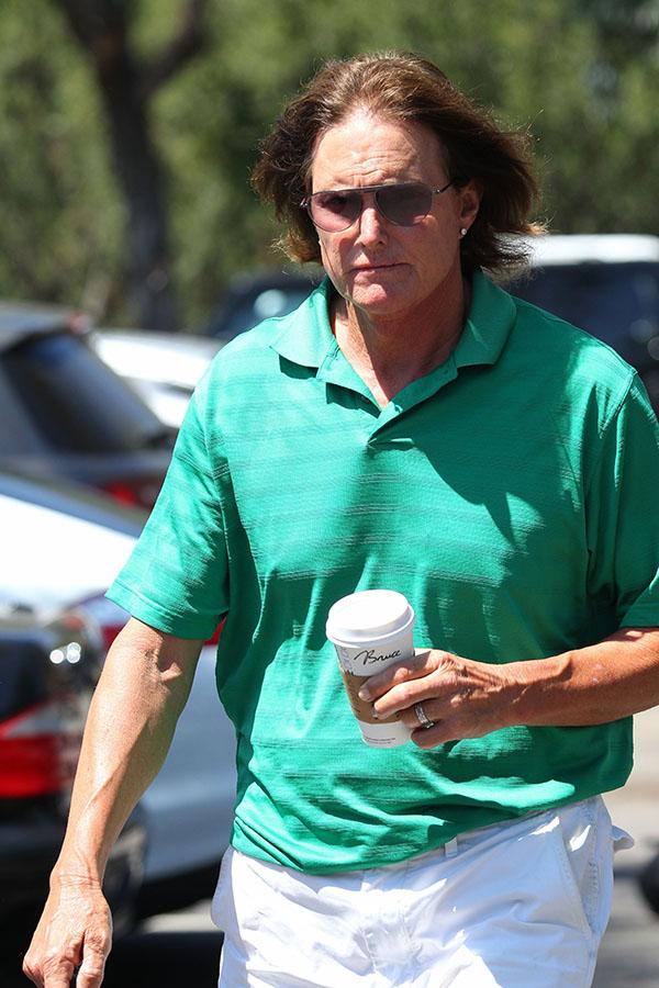 Bruce Jenner stop for a coffee at Starbucks