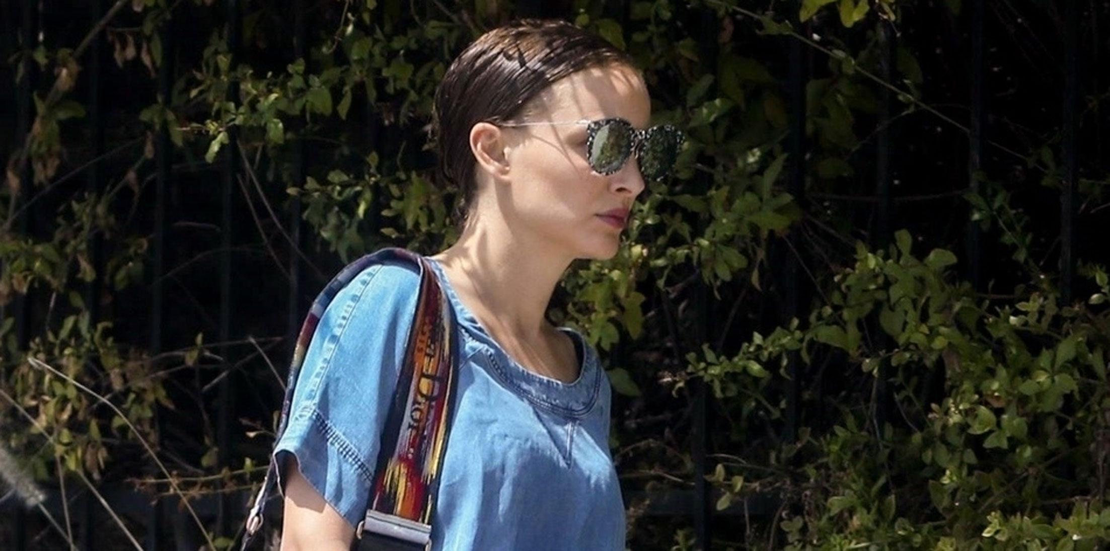 natalie portman blue dress errands pics long