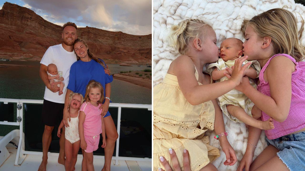 split of Lindsay Arnold, her husband and kids. 