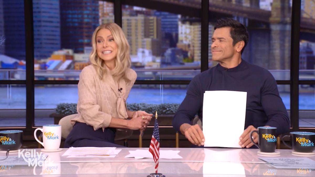 Image of Kelly Ripa and Mark Consuelos discussed best 'inversions' to practice during 'Live.'