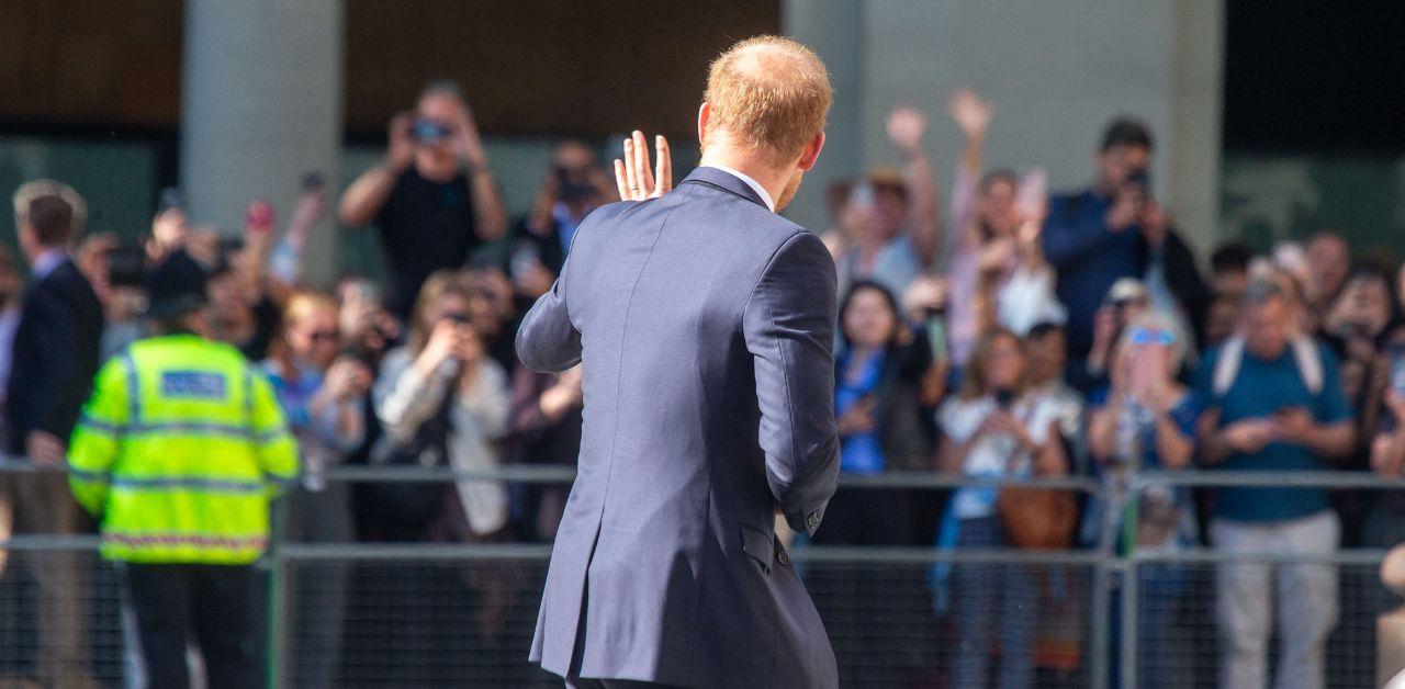 prince harry makes cheeky wedding joke during surprise walkabout london