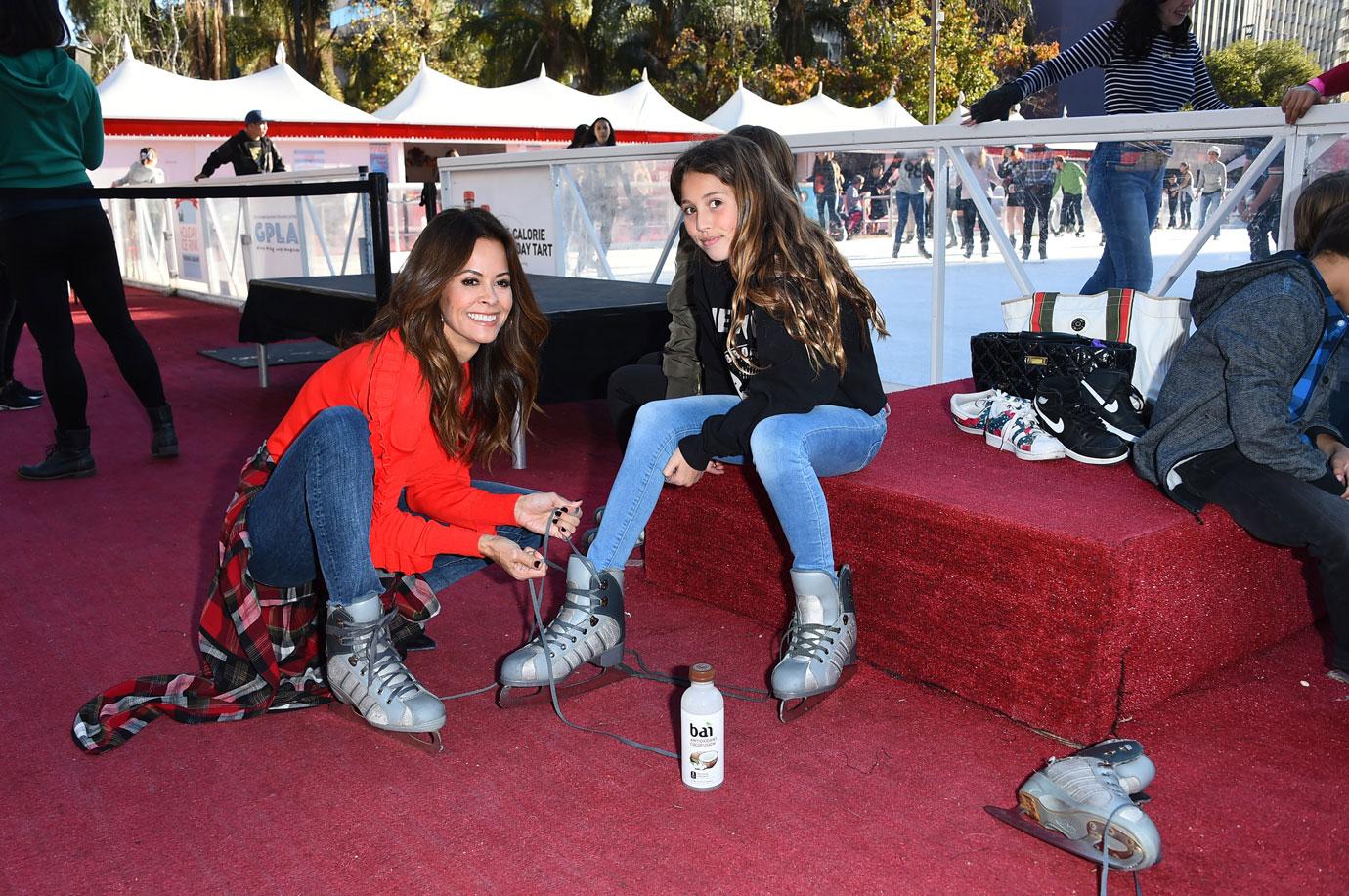 Brooke Burke at the LA Ice Rink at Pershing Square